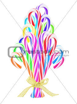 Colorful Candy Canes Christmas Tree