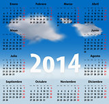 Spanish Calendar 2014 CLOUDS SKY