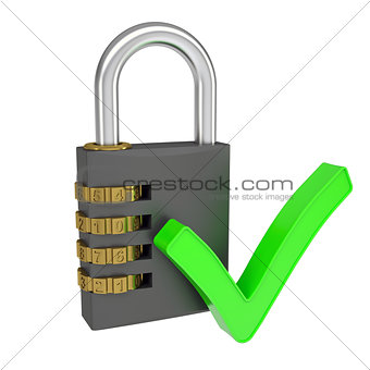 Combination lock and a sign of choice