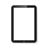 Tablet with blank screen.
