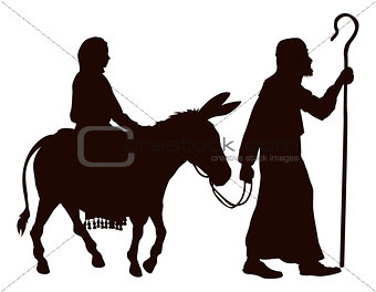Mary and Joseph silhouettes