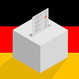 ballot box on german flag