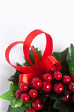 Christmas wreath of red berries