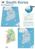 South Korea maps with markers