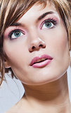 beautiful young woman close-up beauty portrait face