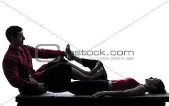 feet legs thai massage silhouette
