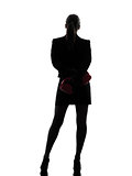 business woman boxing gloves silhouette