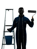 man house painter worker worker silhouette 