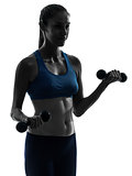 woman exercising weight training portrait