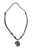 ethnic necklace with black cord
