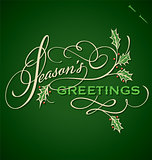 SEASON'S GREETINGS hand lettering (vector)
