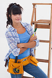 Young woman ready for home improvement