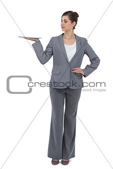 Businesswoman holding tablet computer