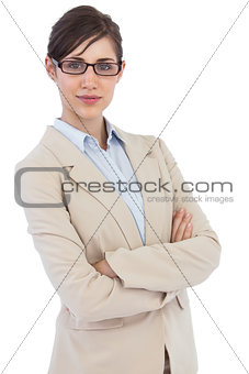 Businesswoman wearing glasses