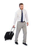 Businessman with suitcase