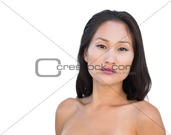 Sensual nude brunette posing