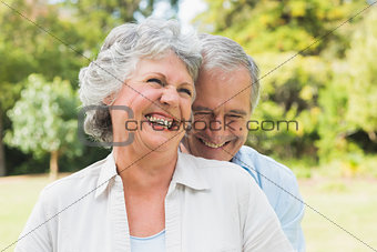 Happy mature couple laughing