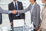 Business people meeting and shaking hands
