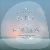 Misty morning background, vector Eps10 illustration.