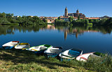 Boats next in front of Salamanca