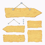Blank wooden signs (hanging and light)