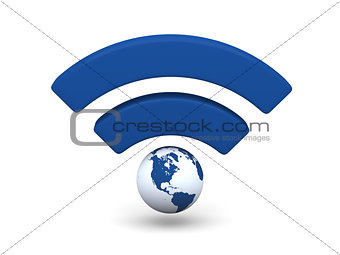 Blue WiFi symbol