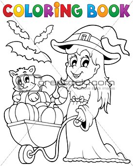 Coloring book Halloween image 2