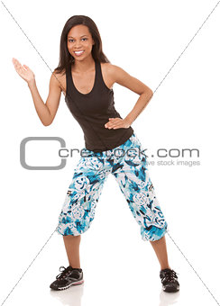 woman exercising zumba