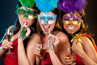 group of women partying