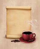 Retro Menu for restaurant. Coffee design template. Vector illust