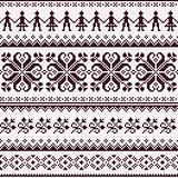 Nordic seamless winter knitted brown pattern
