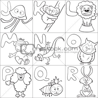 Coloring book with alphabet 2