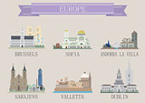 City symbol. Europe