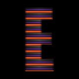 Halloween Alphabet Letters Stripe Black Orange Purple Vector
