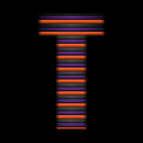 Halloween Alphabet Letters Stripe Black Orange Purple Vector