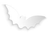 Vector - Halloween Bat White Paper Background Vector