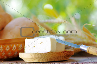 white cheese of goat