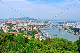 Top-view of Budapest, Hungary