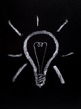 Lamp, drawn on blackboard