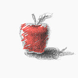 hand drawn apple