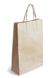 Brown Paper Bag Isolated on White Background