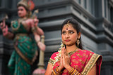 Young Indian woman praying