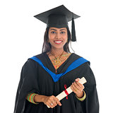 Happy Indian university student