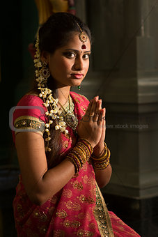 Indian female praying