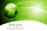 Green colourful tech vector background