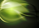 Green vector waves background