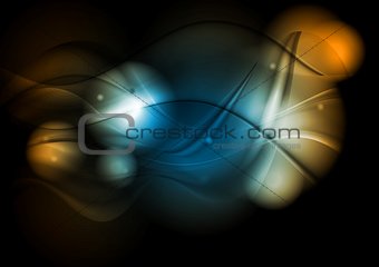 Shiny vector waves background