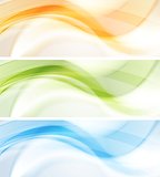 Colourful waves vector banners