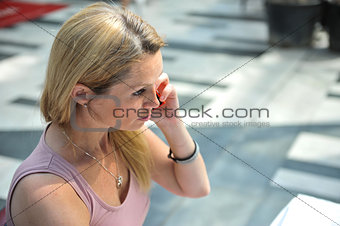 Business woman with smart phone