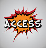 Comic book explosion bubble - access